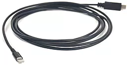 Кабель PowerPlant USB Type-C - Lightning 15w 3a 2м сable Black