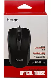 Компьютерная мышка Havit MS-871 1200dpi (25258) Black - миниатюра 2