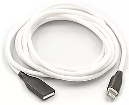 Кабель PowerPlant USB-A - Lightning 12w 2.4a 2м cable White - фото Кабель PowerPlant USB-A - Lightning 12w 2.4a 2м cable White