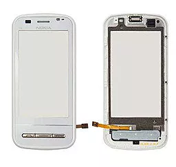 Сенсор (тачскрин) Nokia C6-00 with frame White - фото Сенсор (тачскрин) Nokia C6-00 with frame White
