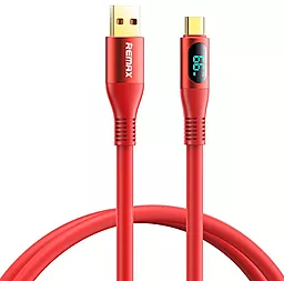 Кабель Remax RC-C030 Elastic Digital Display USB-A - Type-C 66w 6a 1м Huawei SCP Huawei SCP cable Red - фото Кабель Remax RC-C030 Elastic Digital Display USB-A - Type-C 66w 6a 1м Huawei SCP Huawei SCP cable Red