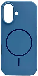 Чехол Silicone Case Full Fine Ring MagSafe для Apple iPhone 16  Azure