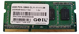 Оперативна пам'ять для ноутбука Geil SO-DIMM DDR3 8 GB 1600MHz (GS38GB1600C11SC)