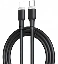 Кабель XO NB208B Liquid Silicone USB Type-C - Type-C 60w 3a 1м PD cable Black - фото Кабель XO NB208B Liquid Silicone USB Type-C - Type-C 60w 3a 1м PD cable Black