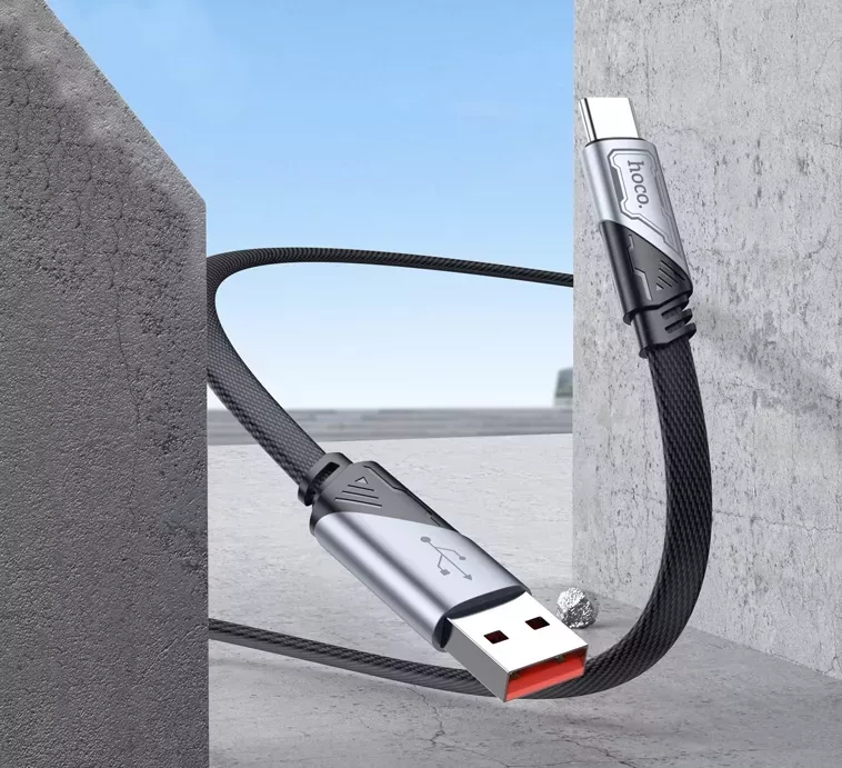 Кабель Hoco U119 Machine USB-A - Type-C 25w 5a 1.2м cable Black - фото 4