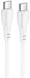 Кабель Borofone BX121 USB Type-C - Type-C 60w 3a 1м PD cable White - фото Кабель Borofone BX121 USB Type-C - Type-C 60w 3a 1м PD cable White