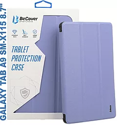 Чохол-книжка Soft Edge BeCover з кріпленням для стілусу для Samsung Galaxy Tab A9 SM-X115 8.7" Purple (710360) - фото Чохол-книжка Soft Edge BeCover з кріпленням для стілусу для Samsung Galaxy Tab A9 SM-X115 8.7" Purple (710360)