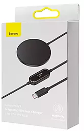 Беспроводное (индукционное) зарядное устройство Baseus Simple Mini2 Magnetic Wireless Charger 15W for iPhone 12/13 Black (CCJJ010001) - миниатюра 5