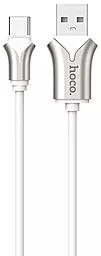 Кабель USB Hoco U67 Soft Silicone USB Type-C Cable 1.2M White