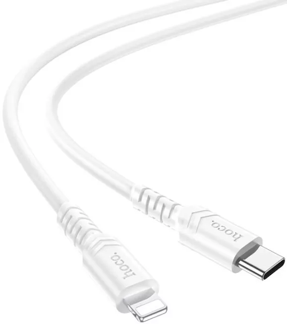 Кабель Hoco X62 Fortune USB Type-C - Lightning 20w 3a 1м PD сable White - фото 3