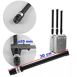 Антенна всенаправленная, 800-900 MHz, 50W, 2-5 dBi, d-20 mm, 30 см, N-J - фото Антенна всенаправленная, 800-900 MHz, 50W, 2-5 dBi, d-20 mm, 30 см, N-J