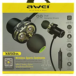 Навушники Awei X650BL Sport Black - мініатюра 4