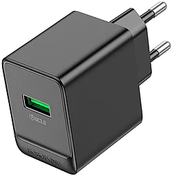 Сетевое зарядное устройство Borofone BAS12A 18w QC3.0 fast charger black - фото Сетевое зарядное устройство Borofone BAS12A 18w QC3.0 fast charger black