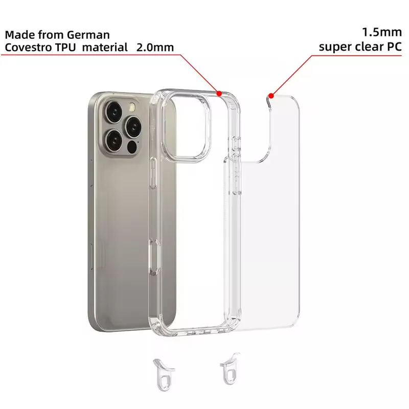 Чехол Epik Clear Case with Strap для Apple iPhone 13 Pro Max Light Purple - фото 4