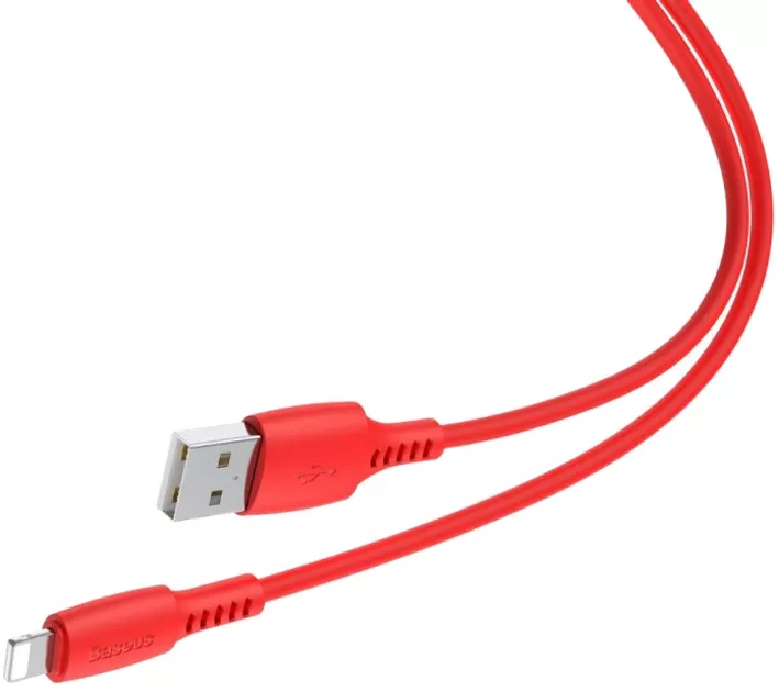 Кабель Baseus Colourful USB-A - Lightning 12w 2.4a 1.2м cable Red (CALDC-09) - фото 2