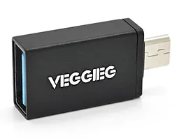 OTG-перехідник VEGGIEG V-OT01 M-F micro USB -> USB-A Black