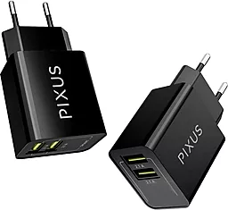 Мережевий зарядний пристрій Pixus Swift 2USBx2.1A Black (PXS SB) - мініатюра 4