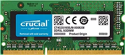 Оперативная память для ноутбука Crucial 4 GB SO-DIMM DDR3L 1600 MHz (CT4G3S160BJM)