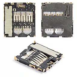 Гніздо для картки пам'яті Samsung B5330 / B5510 / B7722 / C3510 / C3530 / C3560 / C6712 / E2152 / E2252 / E2530 / E2550 / E3210 / I5700 / I5800 / I9100 / I9103 / I9220 / N7000 / S3370 / S5200 / S5250 / S5260 / S5330 / S5560 / S5570 / S5620 / S5660 / S5750 - фото Гніздо для картки пам'яті Samsung B5330 / B5510 / B7722 / C3510 / C3530 / C3560 / C6712 / E2152 / E2252 / E2530 / E2550 / E3210 / I5700 / I5800 / I9100 / I9103 / I9220 / N7000 / S3370 / S5200 / S5250 / S5260 / S5330 / S5560 / S5570 / S5620 / S5660 / S5750