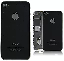 Задня кришка корпусу Apple iPhone 4S зі склом камери Black
