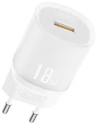 Сетевое зарядное устройство XO L157 18w QC fast charger white