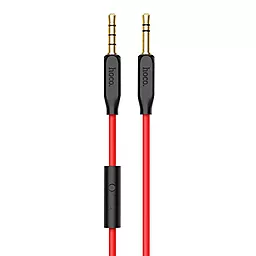 Аудіо кабель, з мікрофоном Hoco UPA12 AUX mini Jack 3.5mm M/M Cable 1 м red - мініатюра 3