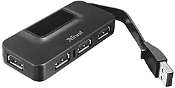 USB-A хаб Trust Oila 4 Port USB 2.0 Black (20577) - мініатюра 2
