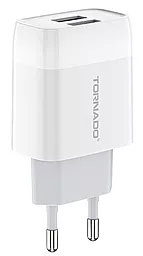 Мережевий зарядний пристрій Tornado TD-16 2.4a 2xUSB-A ports charegr white - фото Мережевий зарядний пристрій Tornado TD-16 2.4a 2xUSB-A ports charegr white