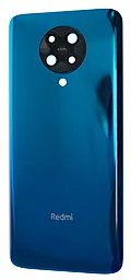 Задняя крышка корпуса Xiaomi Poco F2 Pro со стеклом камеры, с логотипом "Redmi" Original Neon Blue