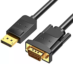 Видеокабель DisplayPort - VGA 1080p 60hz 2 black (HBLBH) Vention - фото Видеокабель DisplayPort - VGA 1080p 60hz 2 black (HBLBH) Vention