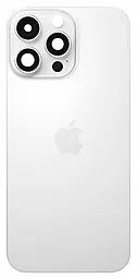 Задняя крышка корпуса Apple iPhone 16 Pro Max со стеклом камеры, с корпусной рамкой Original White Titanium - фото Задняя крышка корпуса Apple iPhone 16 Pro Max со стеклом камеры, с корпусной рамкой Original White Titanium