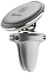Держатель магнитный Baseus Small Ears Series Magnetic Car Air Vent Mount with Cable Clip Lite Grey (SUGX-A0S) - фото Держатель магнитный Baseus Small Ears Series Magnetic Car Air Vent Mount with Cable Clip Lite Grey (SUGX-A0S)