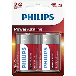 Батарейки Philips D / LR20 Power Alkaline 2шт (LR20P2B/10) 1.5 V