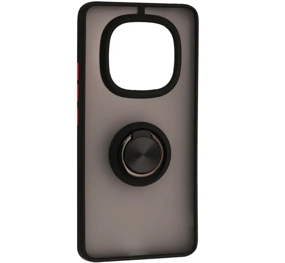 Чехол 1TOUCH Gingle Ring Case для Xiaomi Redmi Note 14 Pro 5G Black - фото 1