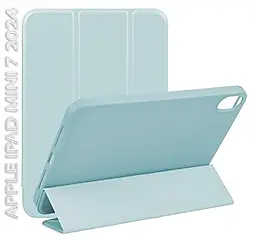 Чехол для планшета BeCover Tri Fold Soft TPU для Apple iPad Mini 7 2024 Light Blue (712447) - фото Чехол для планшета BeCover Tri Fold Soft TPU для Apple iPad Mini 7 2024 Light Blue (712447)