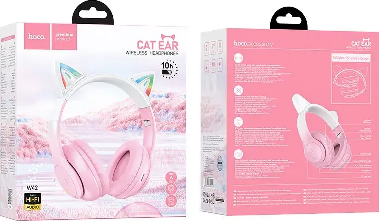 Наушники Hoco W42 Pink - фото 4