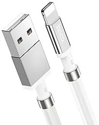 Кабель USB Hoco U91 Magnetic Charging Lightning Cable 2.4A White - миниатюра 2