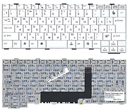 Клавіатура для ноутбуку Fujitsu LifeBook P7230 біла