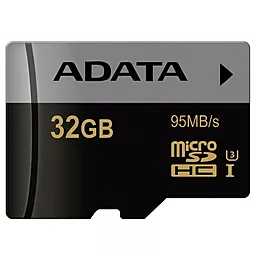 Карта пам'яті ADATA microSDHC 32GB Class 10 UHS-I U3 V30 (AUSDH32GUI3CL10-R)