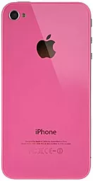 Задняя крышка корпуса Apple iPhone 4 со стеклом камеры Pink