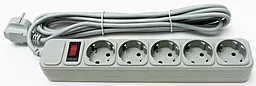 Мережевий фільтр (подовжувач) PrologiX 5 розеток 4.5м сірий (PRS-075P5-45G) - фото Мережевий фільтр (подовжувач) PrologiX 5 розеток 4.5м сірий (PRS-075P5-45G)