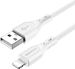 Кабель Borofone BX66 USB-A - Lightning 12w 2.4a 1м cable White - фото Кабель Borofone BX66 USB-A - Lightning 12w 2.4a 1м cable White