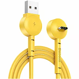 Кабель Baseus Maruko L-Shaped USB-A - Type-C 10.5w 1м cable Yellow (CATQX-0Y) - фото Кабель Baseus Maruko L-Shaped USB-A - Type-C 10.5w 1м cable Yellow (CATQX-0Y)