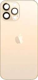 Задняя крышка корпуса Apple iPhone 13 Pro Max со стеклом камеры Gold - фото Задняя крышка корпуса Apple iPhone 13 Pro Max со стеклом камеры Gold