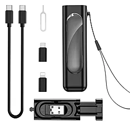 Кабель USB PD Borofone BU36 Show 60w 3a 3-in-1 USB to Type-C/Lightning/micro USB cable + Storage Case black