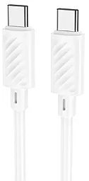 Кабель Hoco X88 USB Type-C - Type-C 60w 3a 1м PD cable White - фото Кабель Hoco X88 USB Type-C - Type-C 60w 3a 1м PD cable White