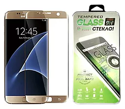 Захисне скло PowerPlant 3D Full Cover Samsung G930 Galaxy S7 Gold (DV003D0011)