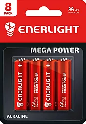 Батарейки Enerlight AA (LR6) Alkaline Mega Power 8шт (90060108) 1.5 V - фото Батарейки Enerlight AA (LR6) Alkaline Mega Power 8шт (90060108) 1.5 V
