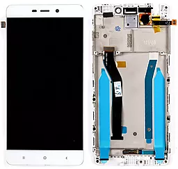 Дисплей Xiaomi Redmi 4 Pro, Redmi 4 Prime с тачскрином и рамкой, оригинал, White