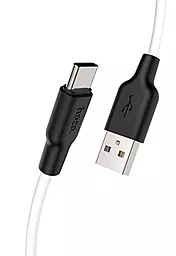Кабель USB Hoco X21 Silicone 2.1A USB Type-C Cable Black/White - миниатюра 2